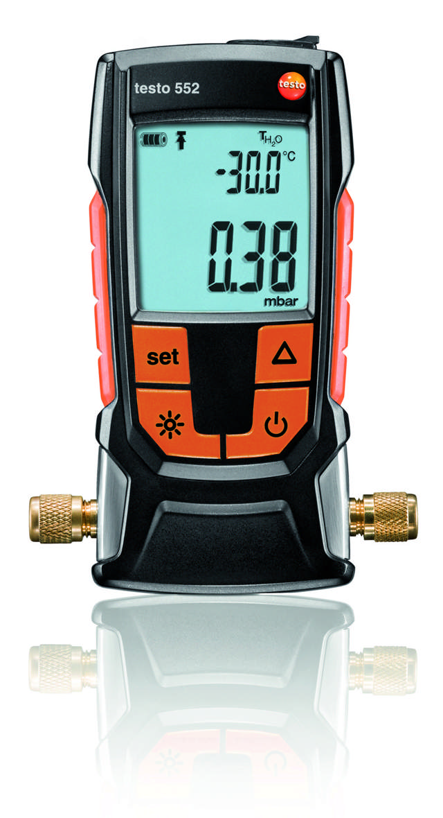 TESTO 552 Highly accurate vacuum gauge with Bluetooth. 0...26.66 mbar / 0...20,000 microns