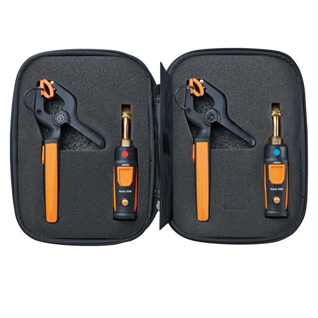 TESTO Measuring set for Refrigeration and Heat Pump Technology.SmartProbes 2 case, battery and factory protocol