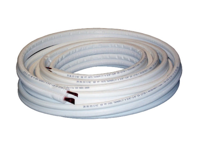 Insulated copper pipes 1/4'', 3/8'', 20meters White