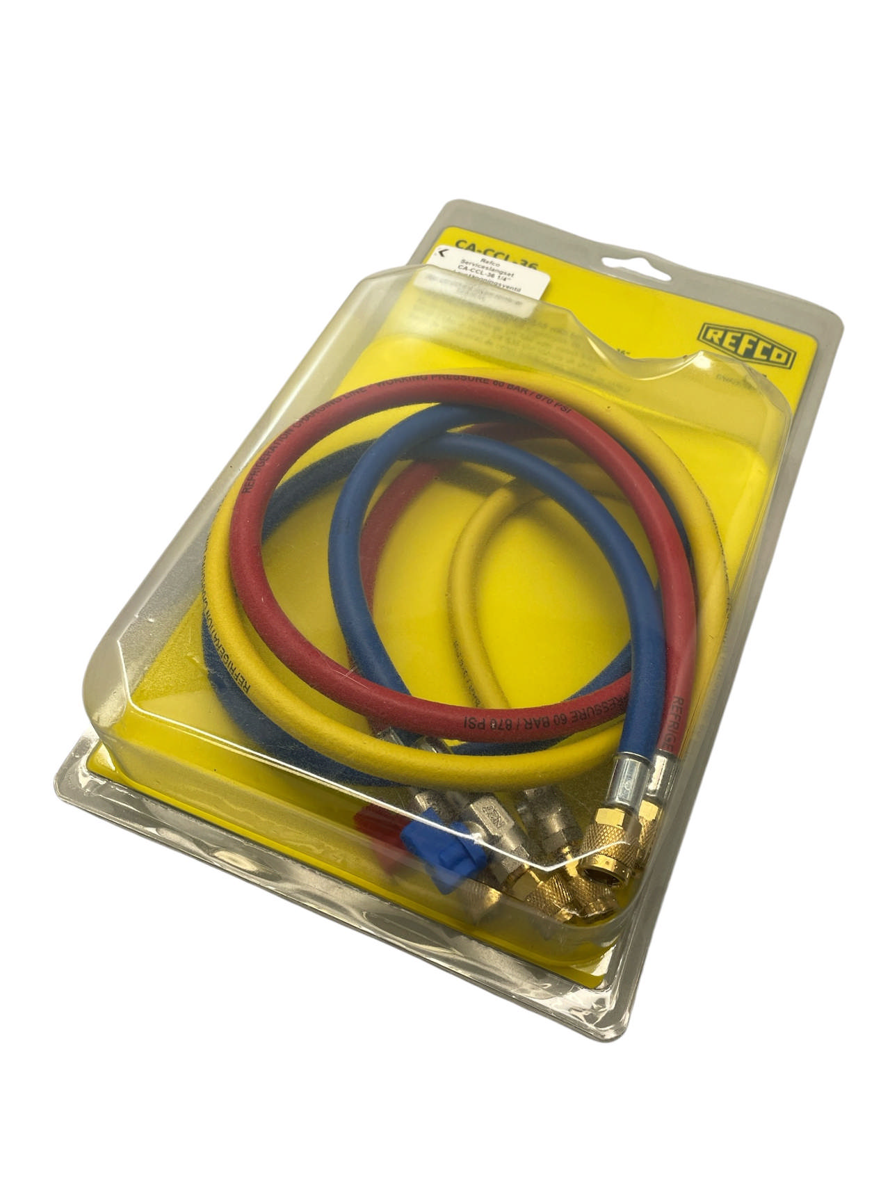 Refco Service hose set CA-CCL-36 1/4'' with shut-off valve 3x0.9m