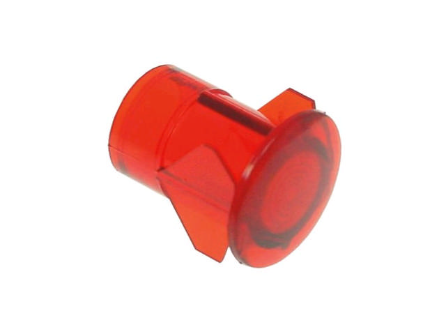 Signal lamp socket Red Ø13mm round with adapter (1 pc.)