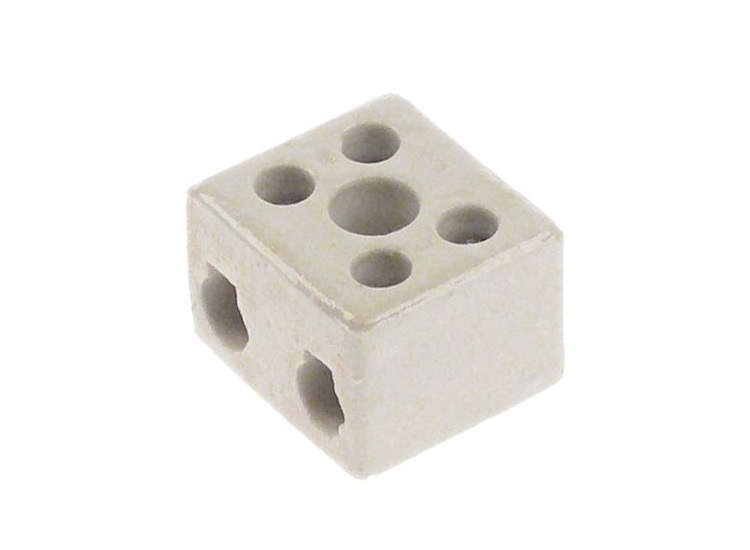 Porcelain terminal 2-pole 10mm² max. 30A max 450V