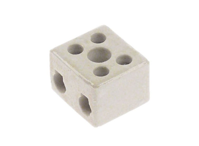 Porcelain terminal 2-pole 10mm² max. 30A max 450V