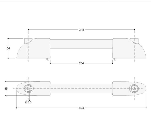 Handle for sliding door PLUS EL Front