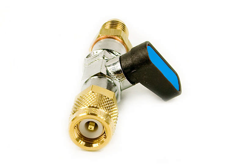 Ball valve 1/4''SAE x 1/4''SAE Blue