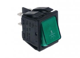 Vippströmbrytare Grön Lampa 250V 16A