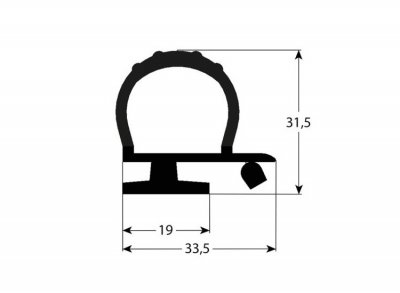 Gasket for cold room/freezer room (6 meters)