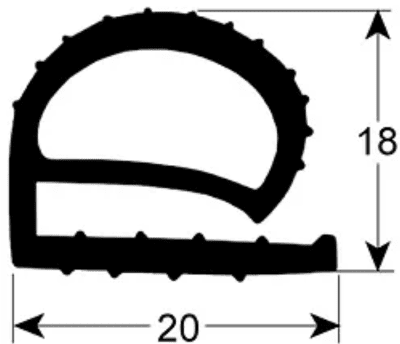 Kylrumstätningslist Profil 0271 utan magnet vit 8 meter