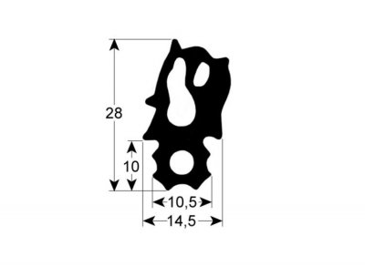 Door seal Profile 0597 470x500mm SCC/CM 61 Rational