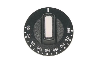 Knob Thermostat (100 to 180°C) ø 50mm Black