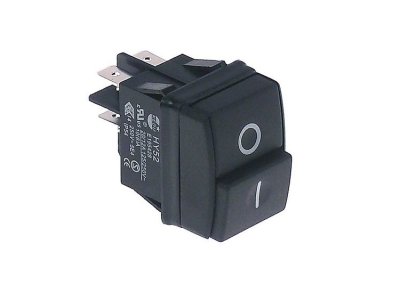 Push switch Black 0-1 30x22mm 12A 250V