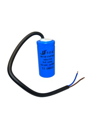 Start capacitor (30µF) 320V 50/60Hz Ø42x80mm cable: 25cm Blue