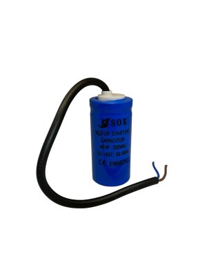 Start capacitor (40µF) 320V 50/60Hz Ø42x80mm cable: 25cm Blue