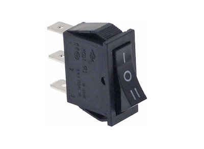 Rocker switch 30x11mm black 1CO 16A/250V