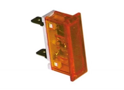 Indicator light 34x10mm Yellow 230V