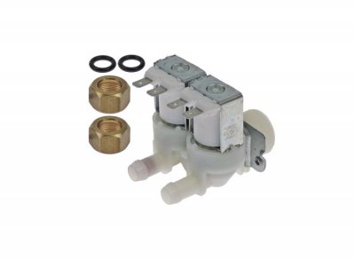 Solenoid valve double straight 230VAC IN-3/4" OUT-11,5mm IN-18,5-20l/min DN10 MAX90°C