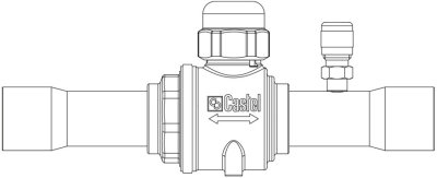 Kulventil Castel 6570E/4A 1/2'' ODS Löd (CO2 R744) 80bar med schrader