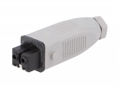 Mains connector Contact box 2P+E Hirschmann Complete