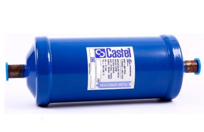 Torkfilter Castel alco kylmedium köldmedium cigarrfilter ackumulator tryckutjämning tryckfördelning accumulator trycktank Servic