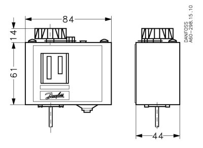 060L110666 Danfoss Rumstermostat KP62 -30°C till +15°C SPDT Auto Reset