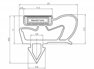 Gasket Dart Profile 0002 180x375 c/c dimensions