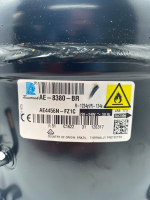 Compressor Tecumseh AE4456N-FZ1C R134a 50Hz 15.2cm³ HBP
