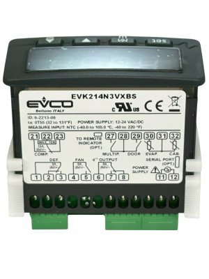 Thermostat EVCO EVK214N3VXBS NTC (12-24 VAC/DC)