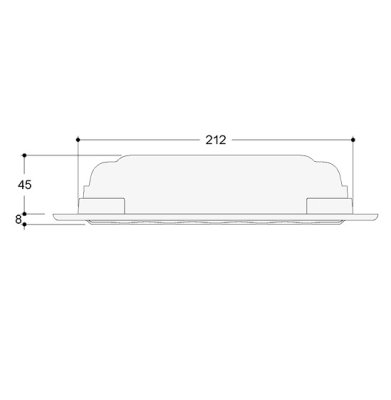 Handle for slide door PLUS IV internal inverted Handtag för skjutdörr Intertecnica