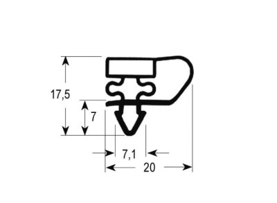 Magnetlist Tryckin Profil 0077 753x1735cc spår mått