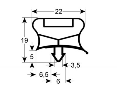 Magnetlist Tryckin Profil 0085 622x1495 cc Zanussi, Electrolux