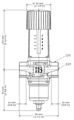 Vattenventil WVFX20 Danfoss 003N3105 3/4"